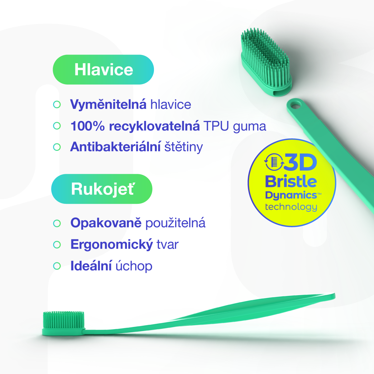 Kartáček s technologií 3D Bristle Dynamics™